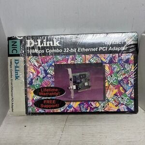 D-LINK DE-528CT 10Mbps Combo 32-Bit Ethernet PCI adapter (NEW Out Of Box) 1999